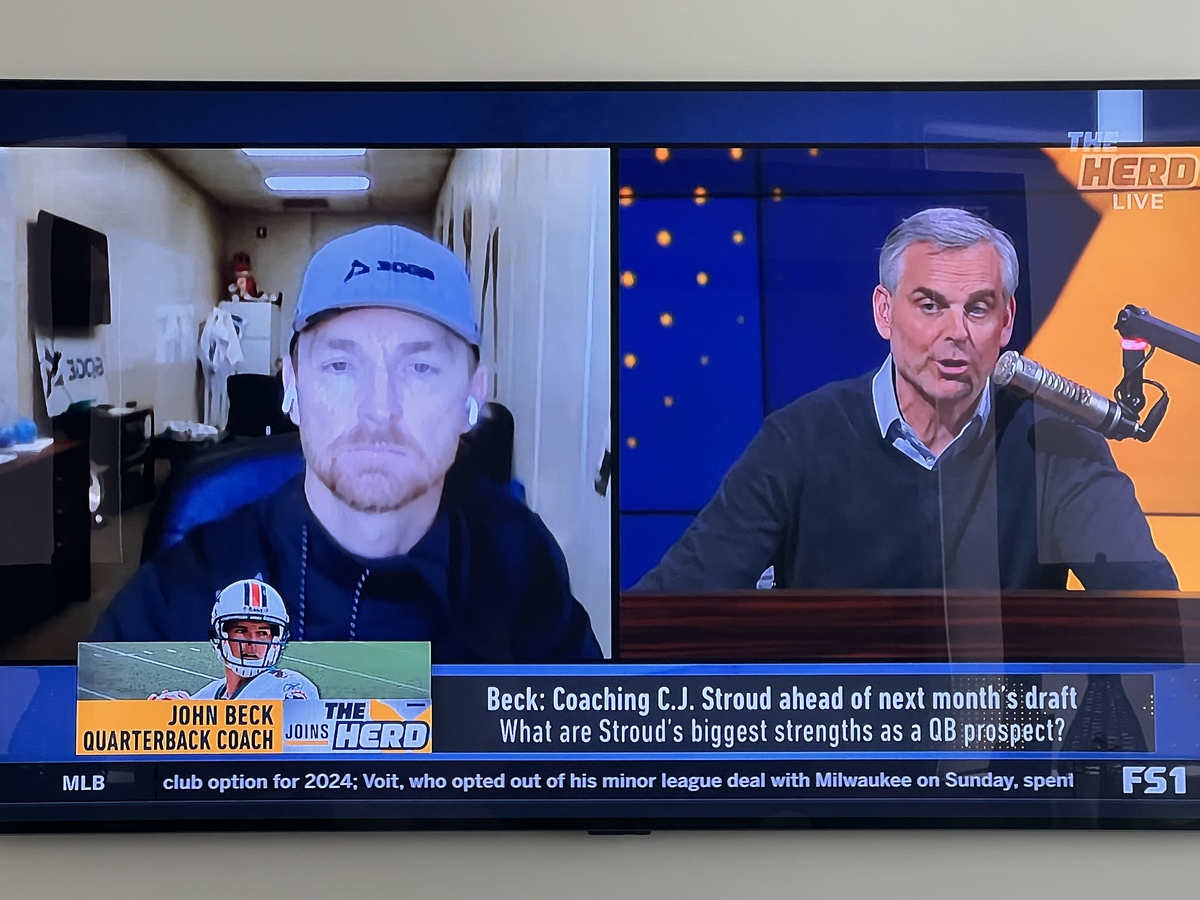 John Beck on Cowherd right now