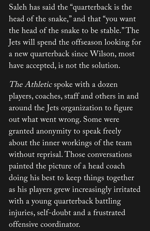 Zach Wilson, Mike LaFleur and the fallout from a Jets offense that never  took flight - The Athletic