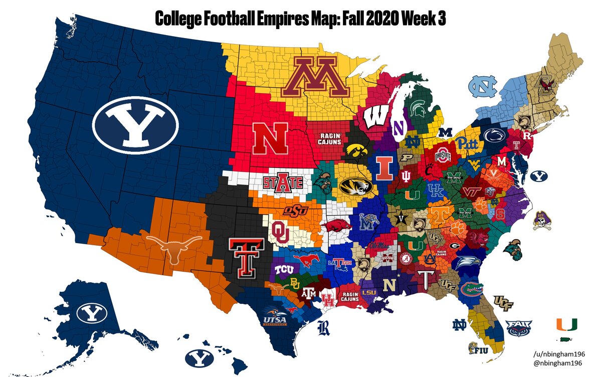 This week's CFB territorial map is great not only because of the amount