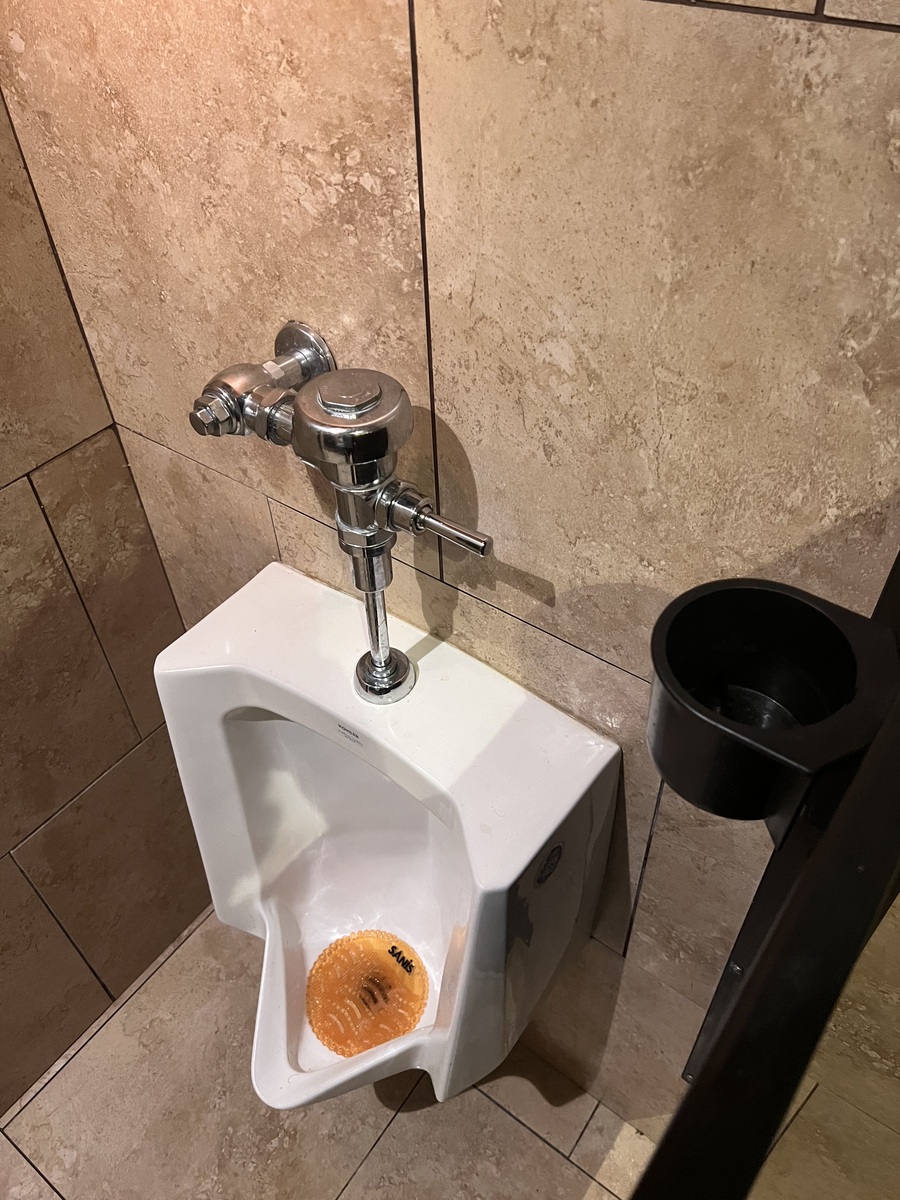 Only in Texas do they install cup holders at the urinals…