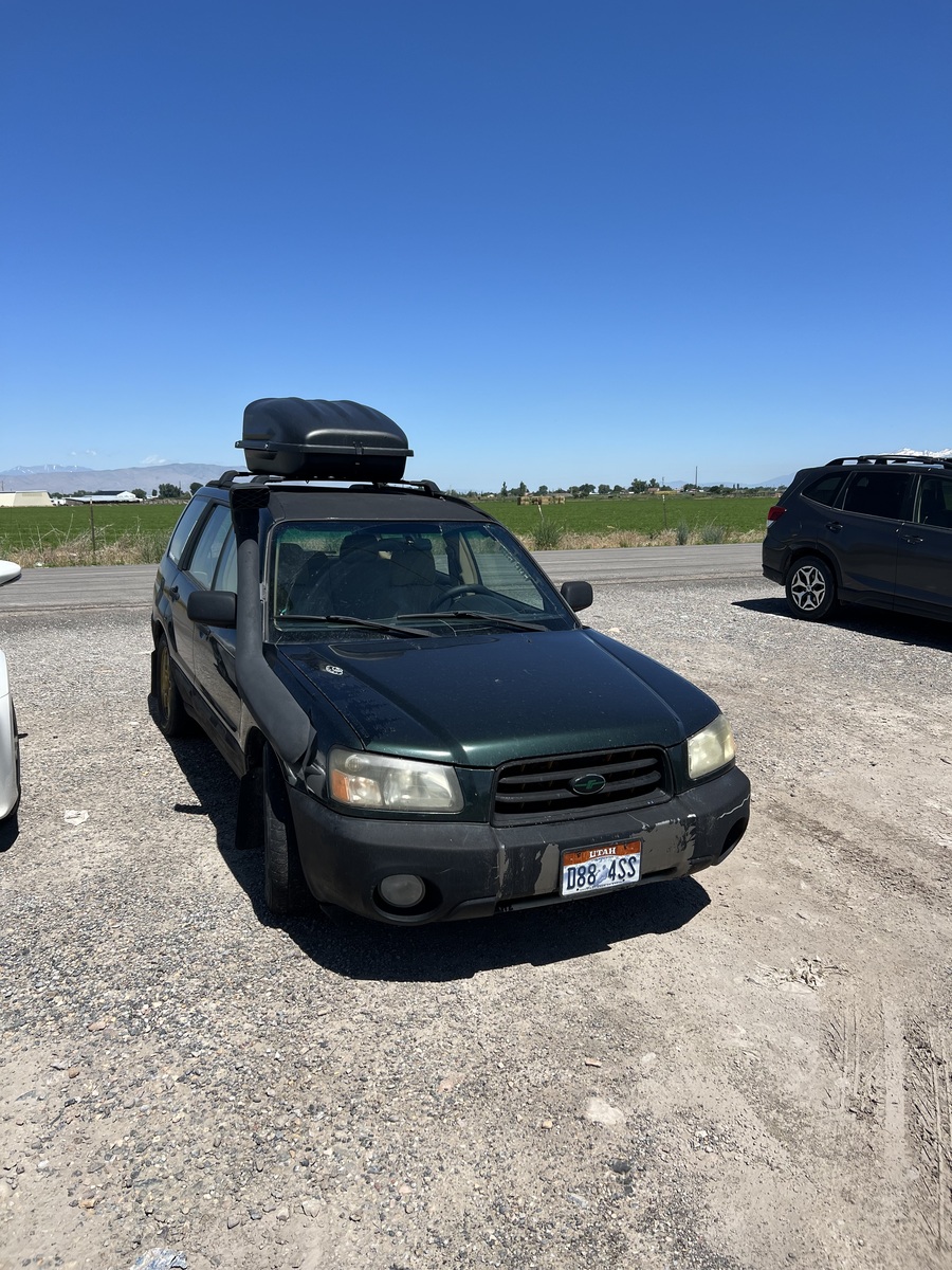 A snorkel on a Subaru Forester